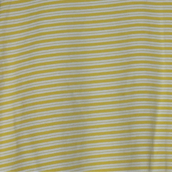 Martha Stewart XL Shirt Top Yellow Striped 3/4 Sleeve Scoop Neck Stretch Knit - Picture 2 of 7